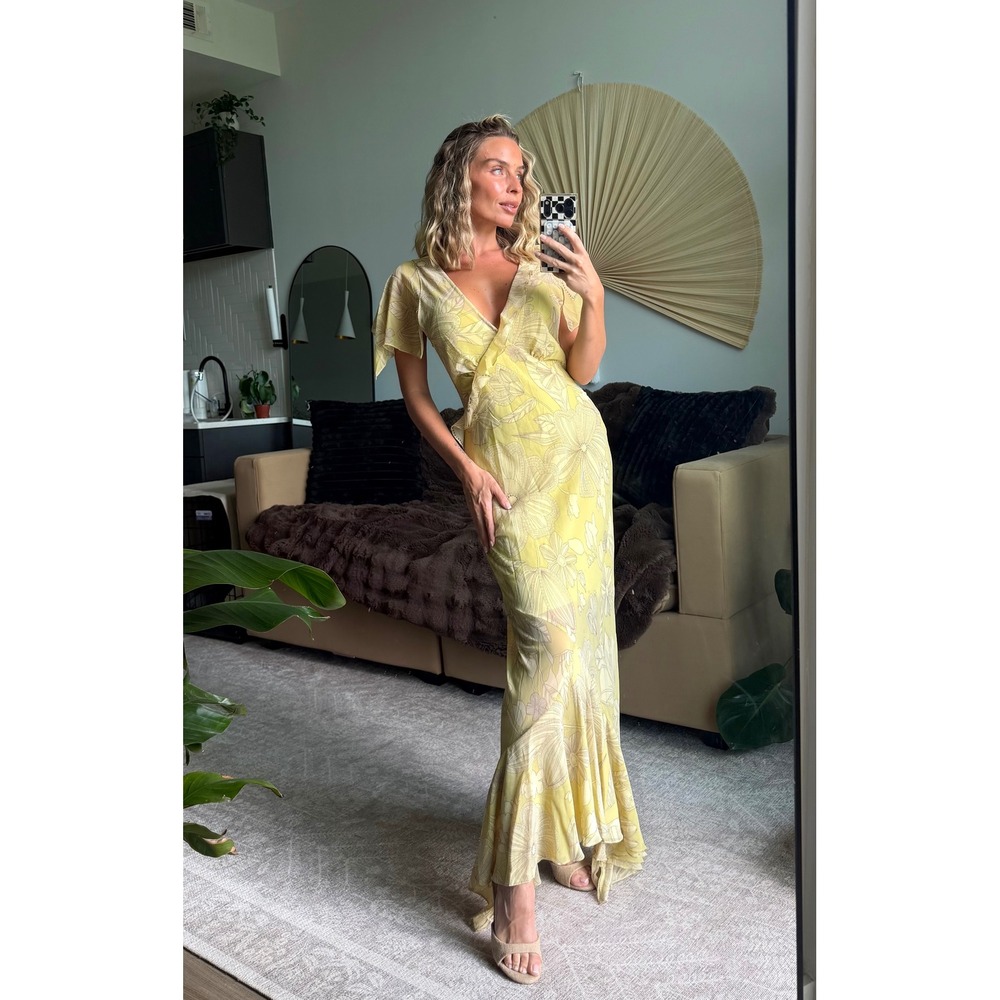 Free People Floral Mesh Maxi Dress